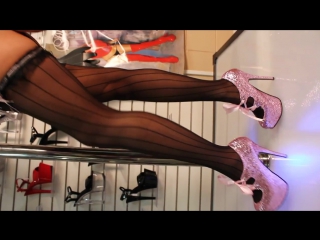 glamour model arabella in lingerie stockings bordello teeze shoes